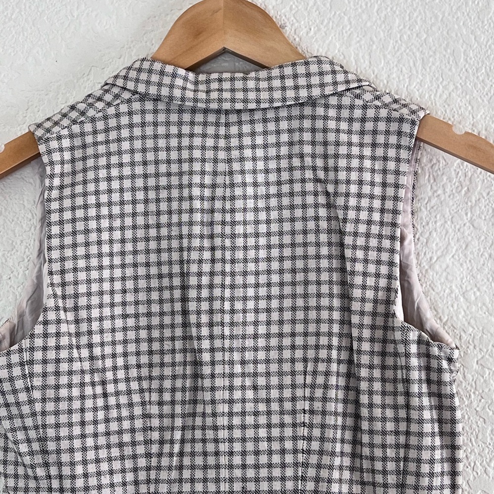 Loft | Vintage Ann Taylor plaid button front vest size 2P - Picture 7 of 9
